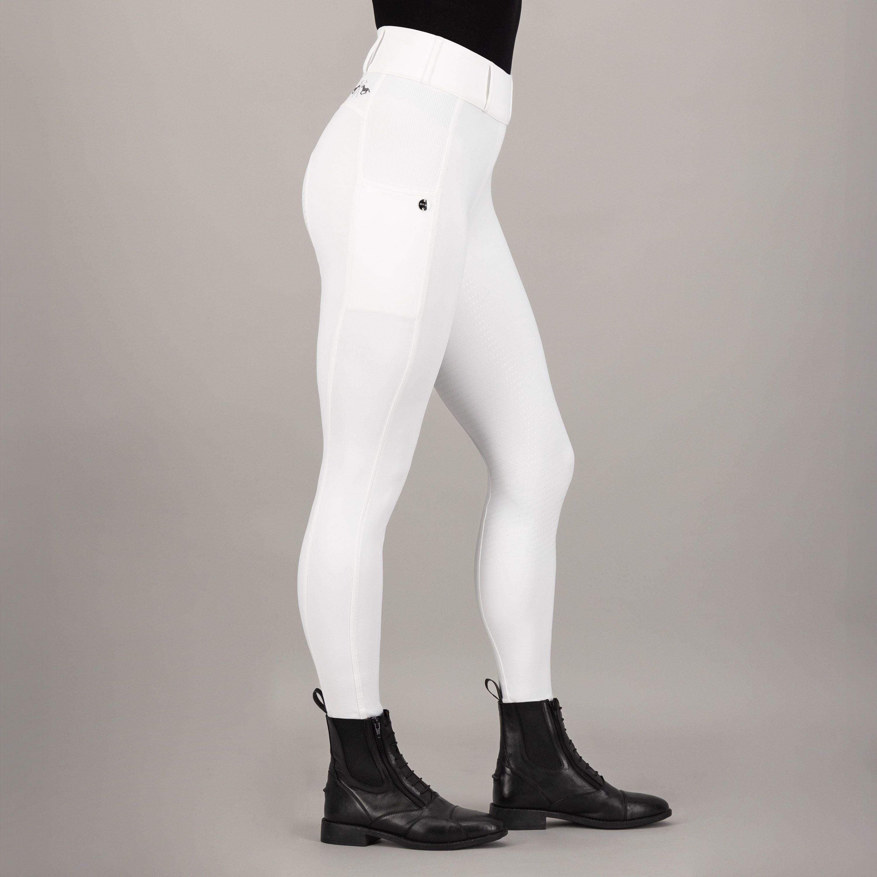 Hvid Polo Ridebukser Evi Full Grip White White - Hv-polo Ridebukser  - 8720063530321