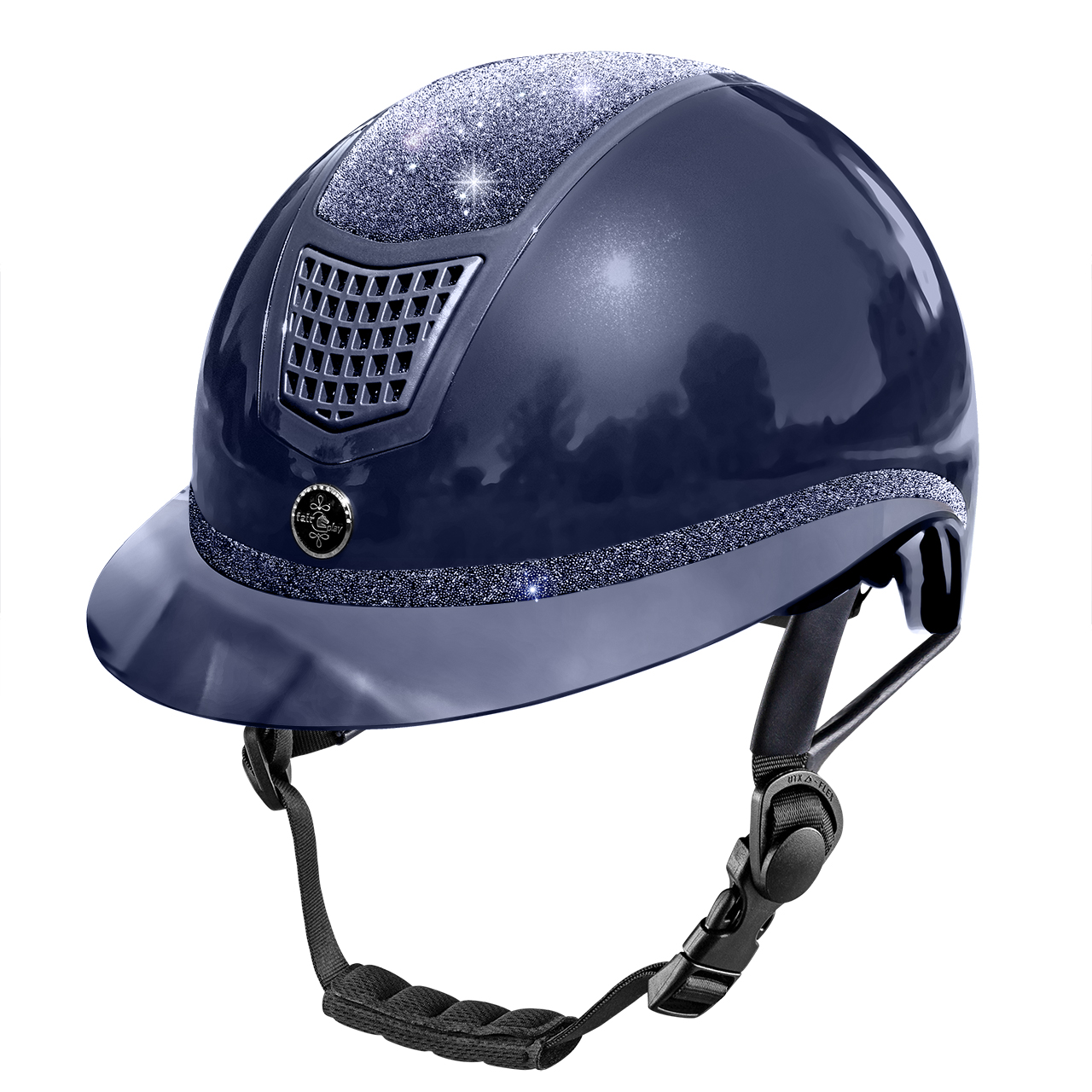 Fairplay Quantinum Eclipse Shiny Ridehjelm Navy Str - Ridehjelm  - 5903631077500