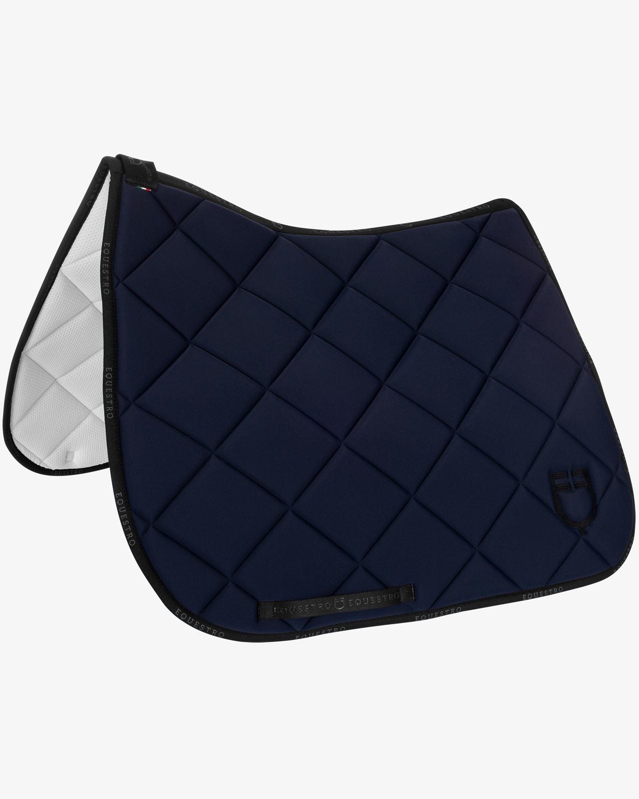 Sort Equestro Dressur Underlag Med Logo Navy Black Navy - Equestro Dressur  - 8051360575853