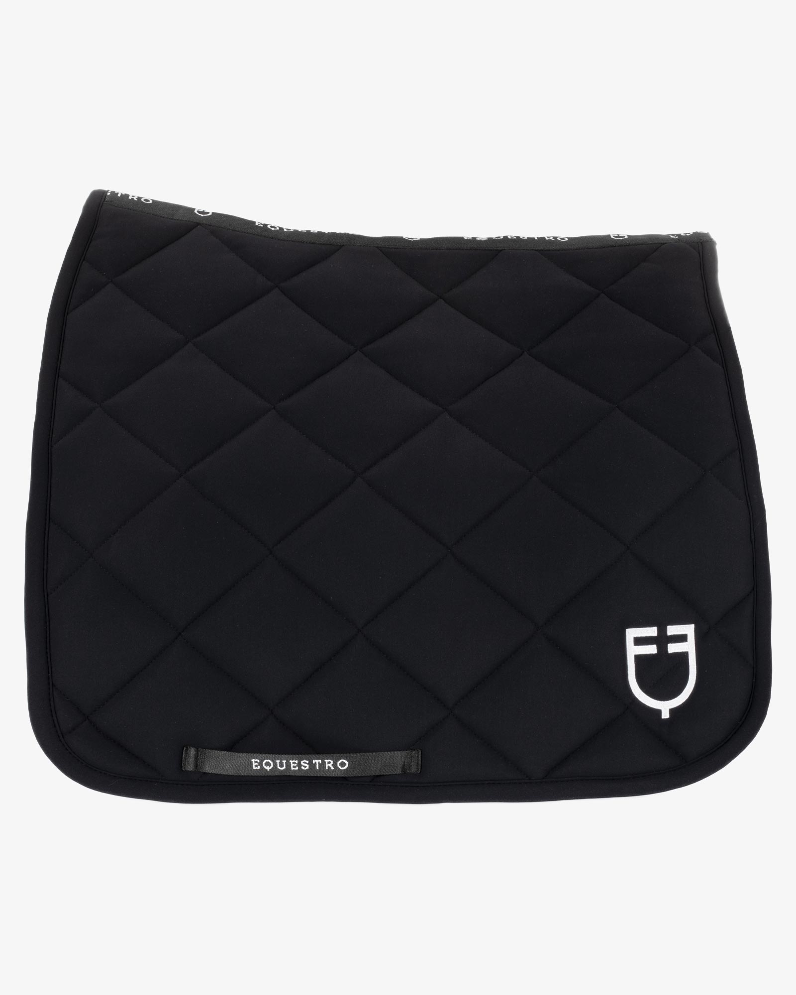 Hvid Equestro Black Line Dressur Underlag Sort Pony - Dressur  - 8051360563881