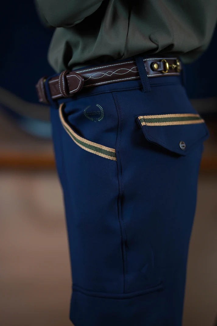 Navy Joline Børn Ridebukser Boys Pants Blue 104 110 - Joline Ridebukser