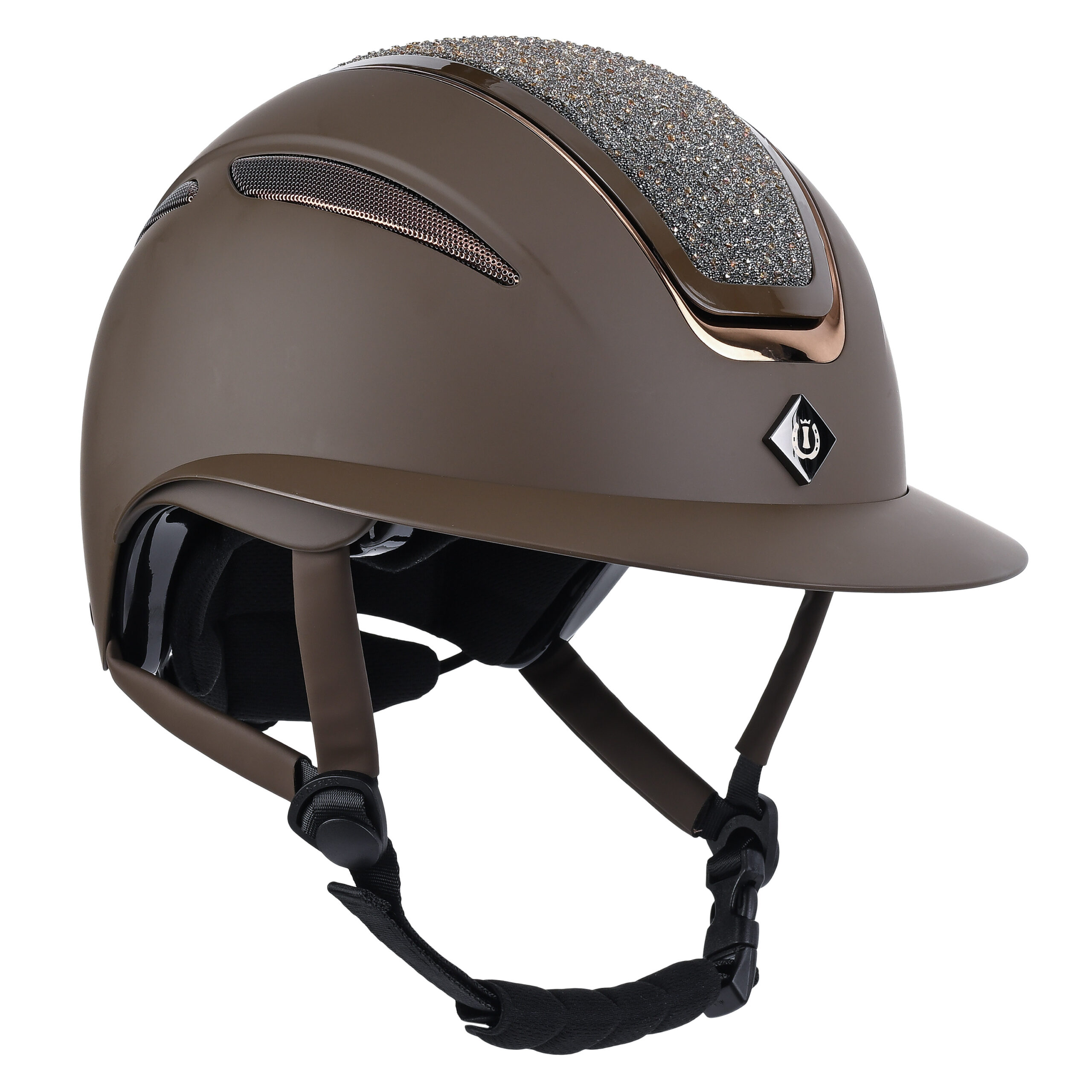 Irh Ridehjelm Olania Deluxe Brun - Ridehjelm