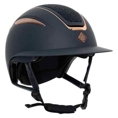 Imperial Riding Olania Deluxe Ridehjelm Navy Rosegold 61cm - Imperial Riding Ridehjelm  - 8714184958171