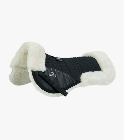 Premier Equine Merino Lammeskinds Sadelpad Sort Natur Merino - Premier Equine Sadel  - 732068263195