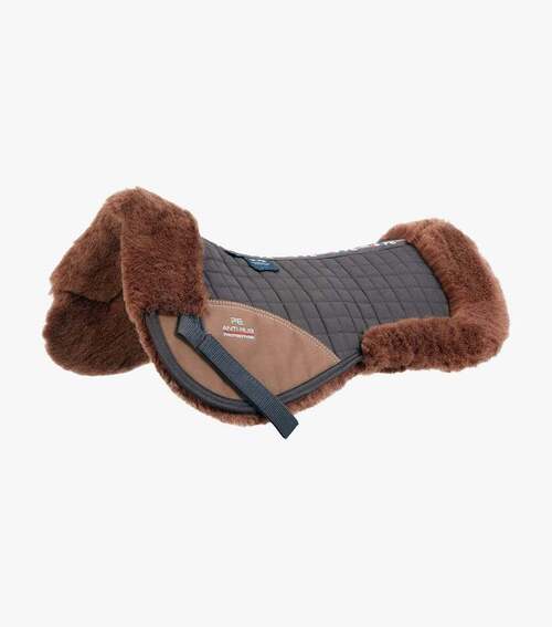 Premier Equine Merino Lammeskinds Sadelpad Brun Brun Merino - Premier Equine Sadel  - 732068263201
