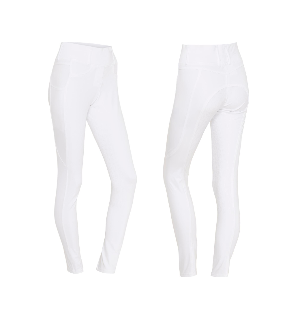 Hvid Equipage Kalea Tights Str - Ridebukser  - 5701883412106