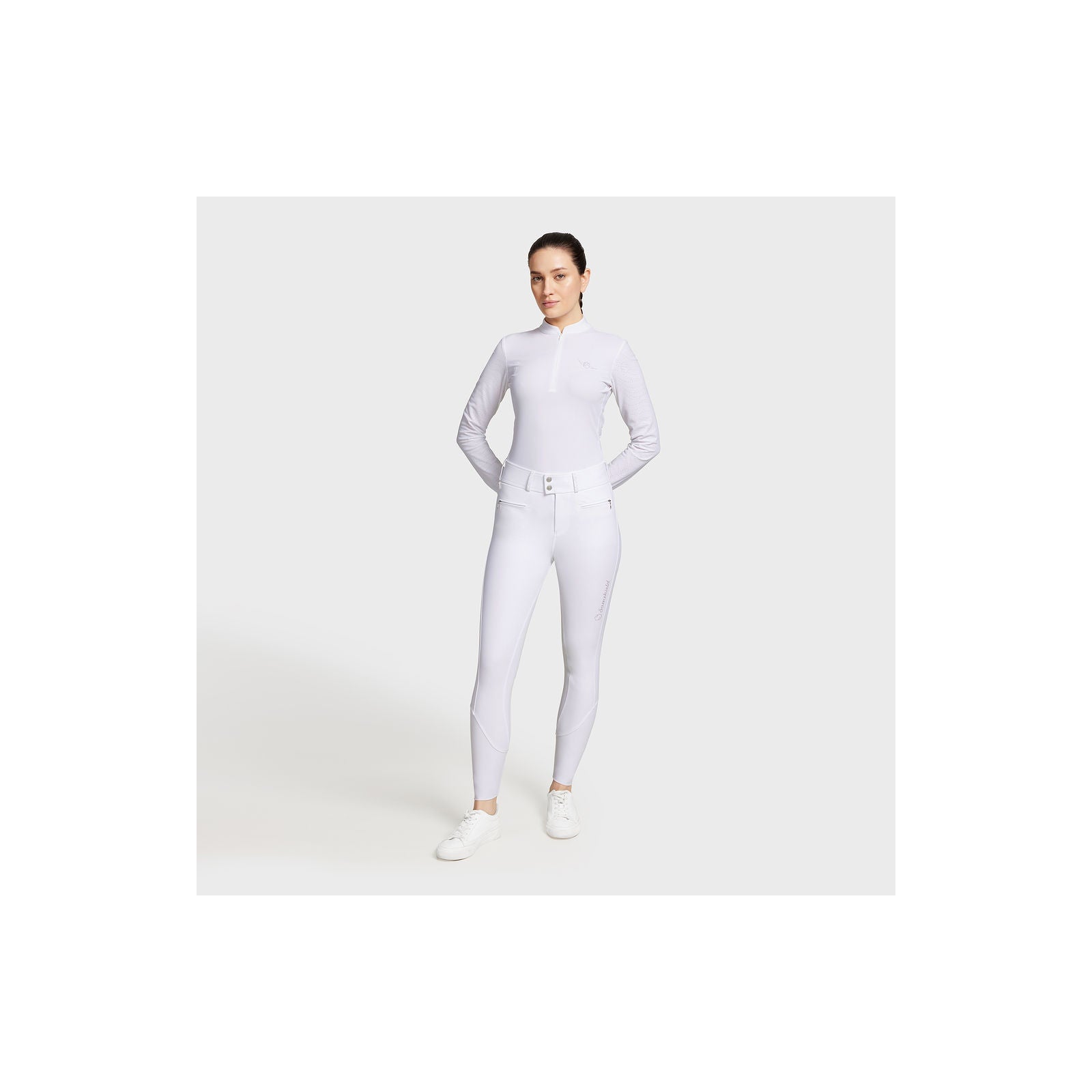 Hvid Samshield Ridebukser Claranova Grip Dame - Samshield Ridebukser  - 3666534459393