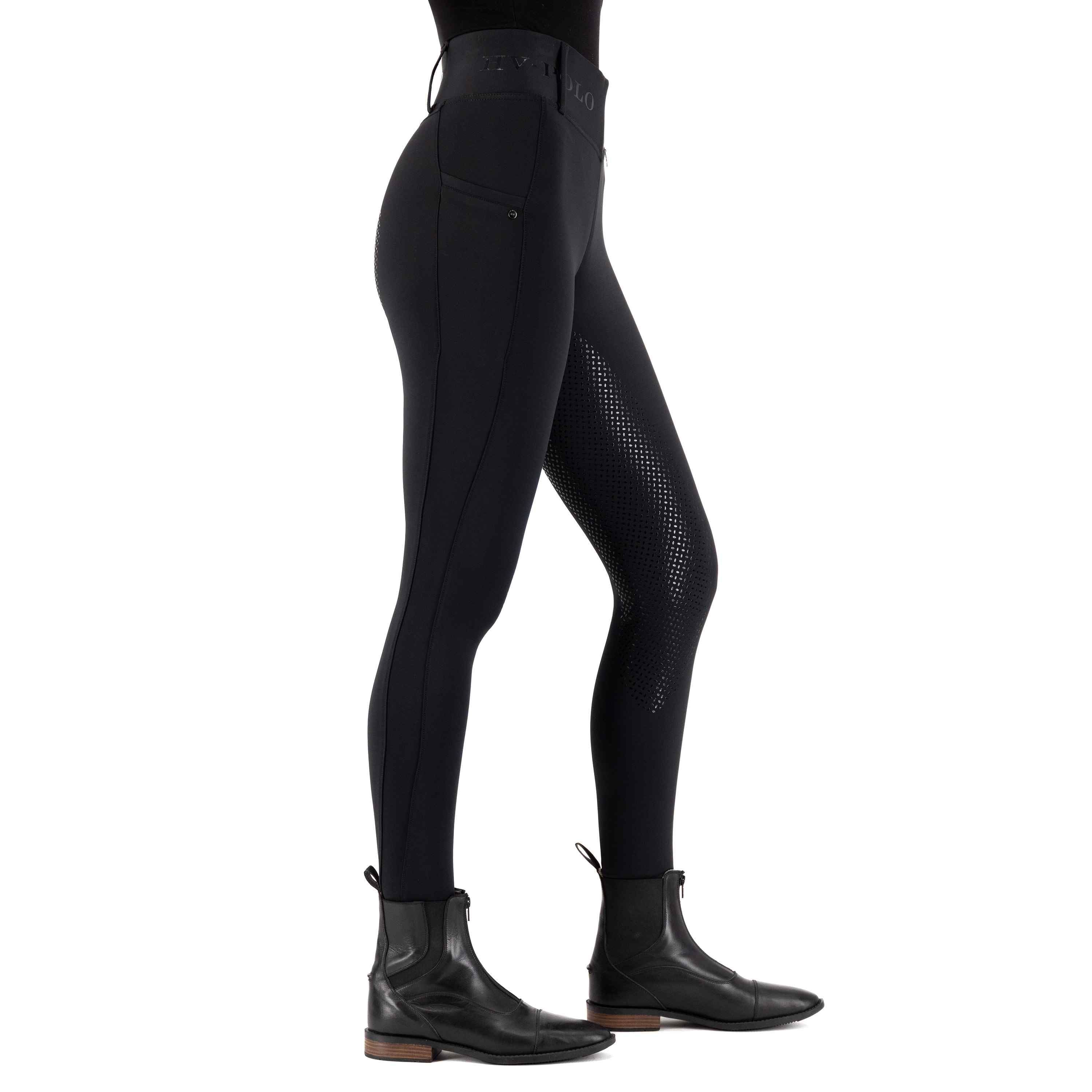 Sort Polo Ridebukser Højtaljet Favourite Summer Fullgrip Black Black - Hv-polo Ridebukser  - 8720063534565