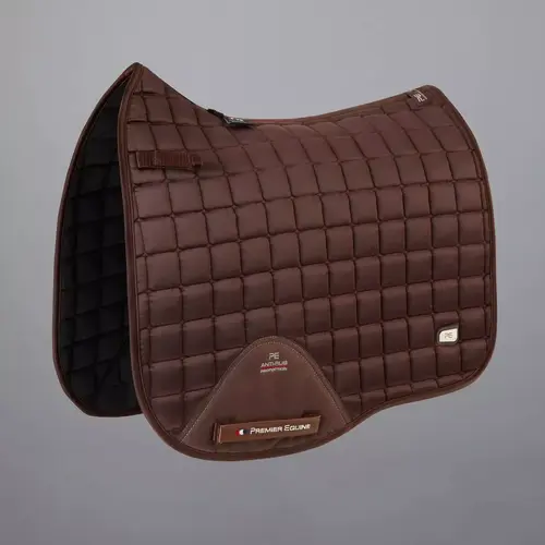Premier Equine Alberta Satin Dressurunderlag Brun - Premier Equine Dressur  - 716252363885