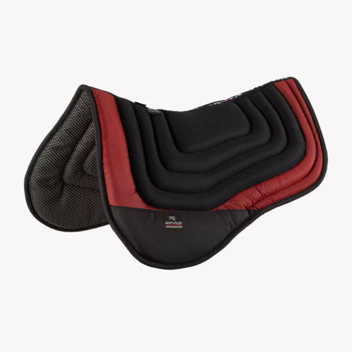 Premier Equine Airflow Shockproof Pad Sort Burgundy - Premier Equine Sadel  - 732068262686