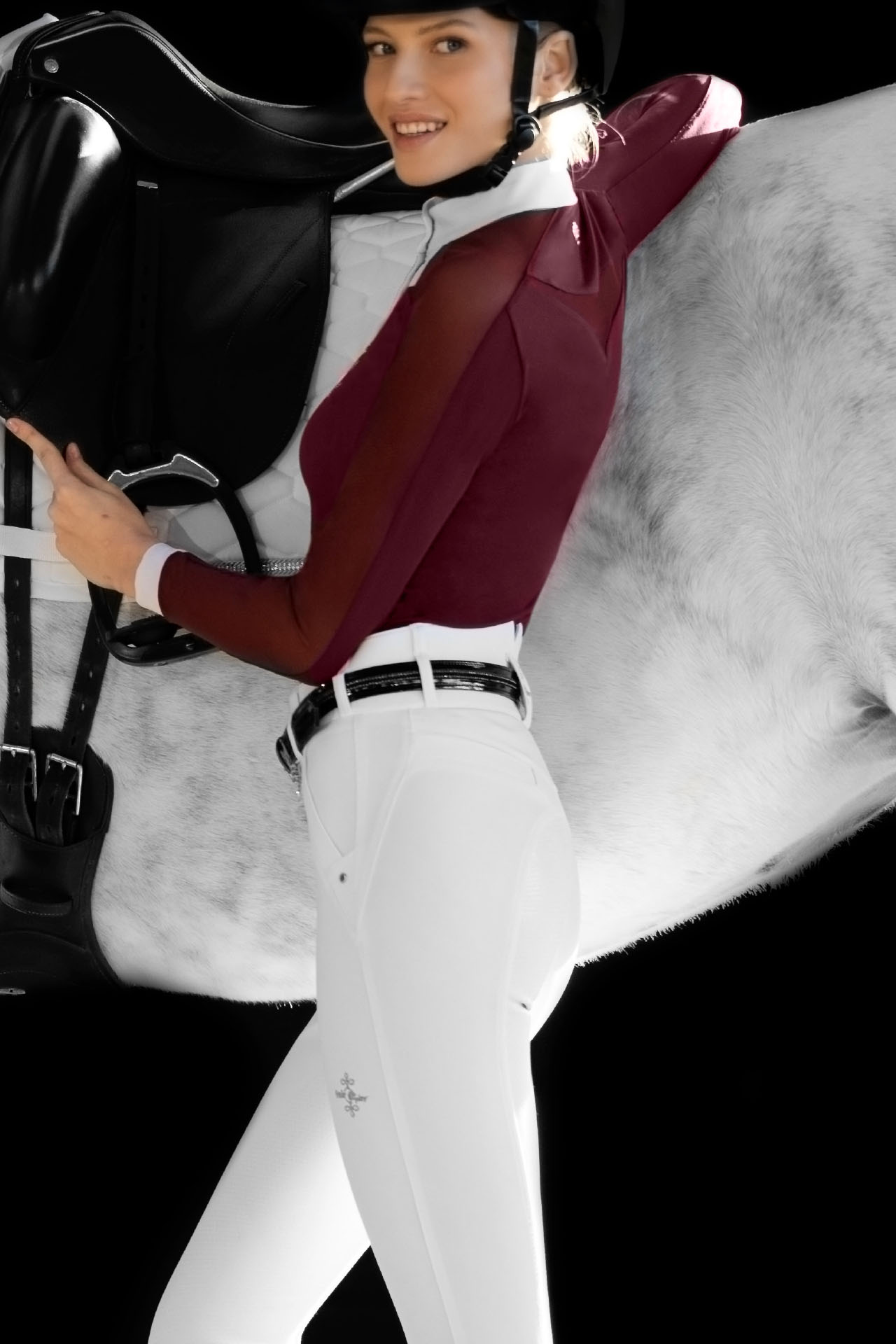 Hvid Fairplay Jasmine Ridebukser Str - Ridebukser  - 5903631019715