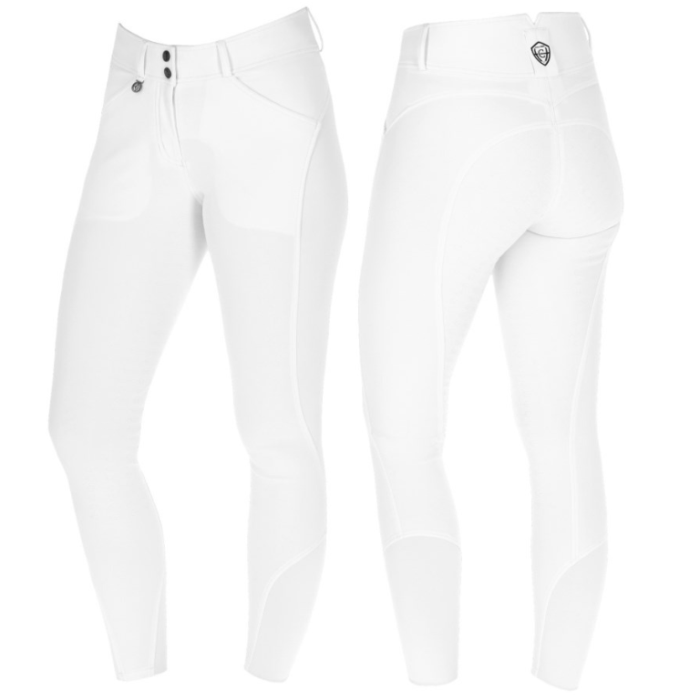 Hvid Covalliero Premium Ridebukser - Ridebukser