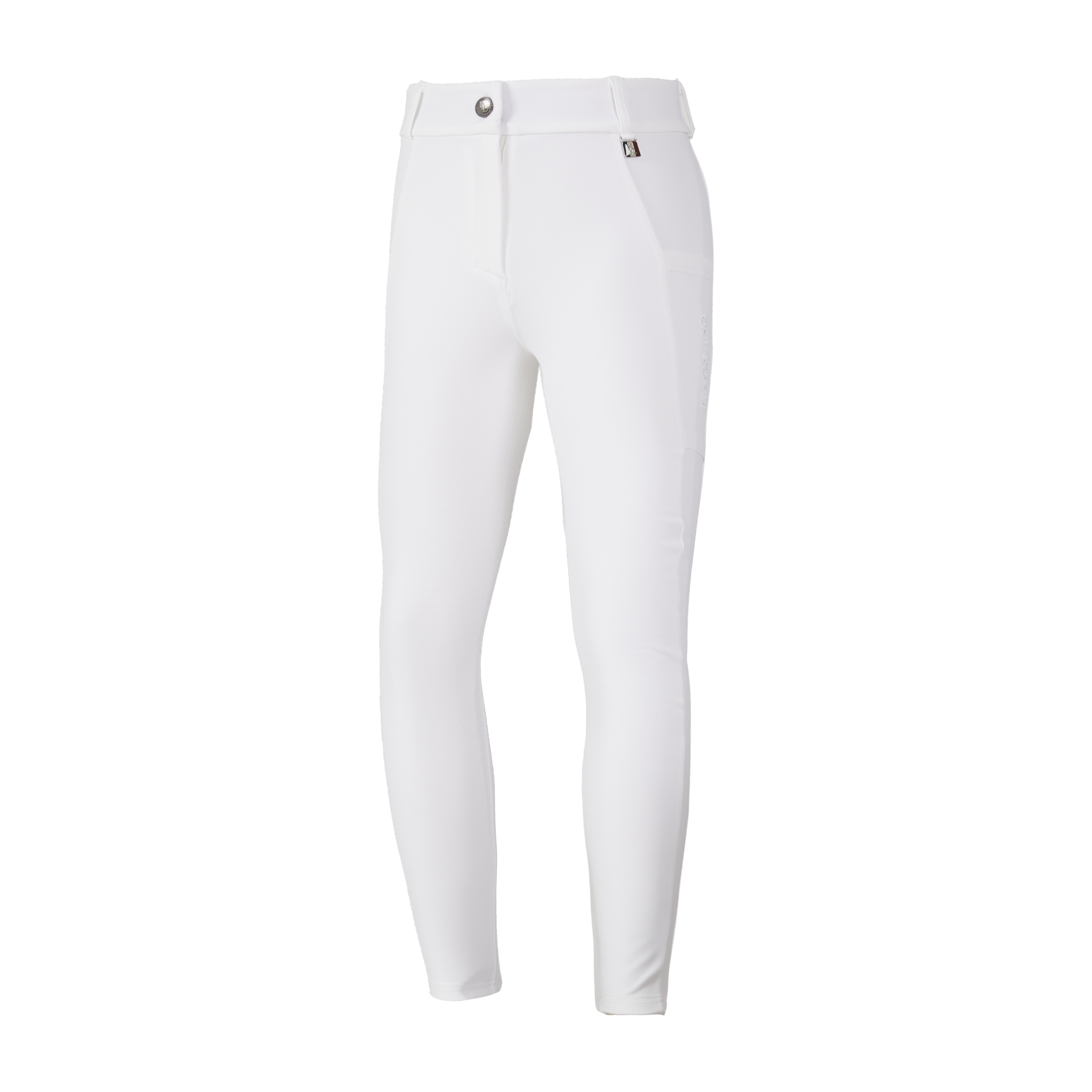 Hvid Kingsland Børn Ridebukser Fullgrip Kaysa White White 122 - Kingsland Ridebukser  - 7037430024781