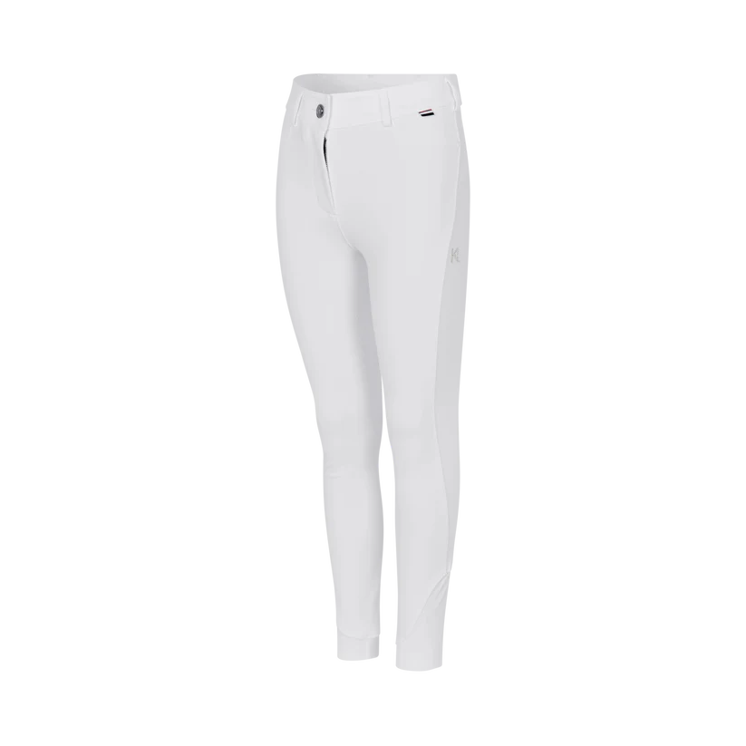 Hvid Kingsland Pige Ridebukser Grip Kiki 152 - Kingsland Ridebukser  - 7037430117728