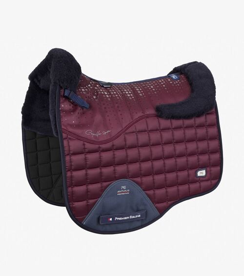 Premier Equine Capella Close Contact Merino Wool Dressur Underlag Vinrød Navy Merino - Premier Equine Dressur  - 732068268497