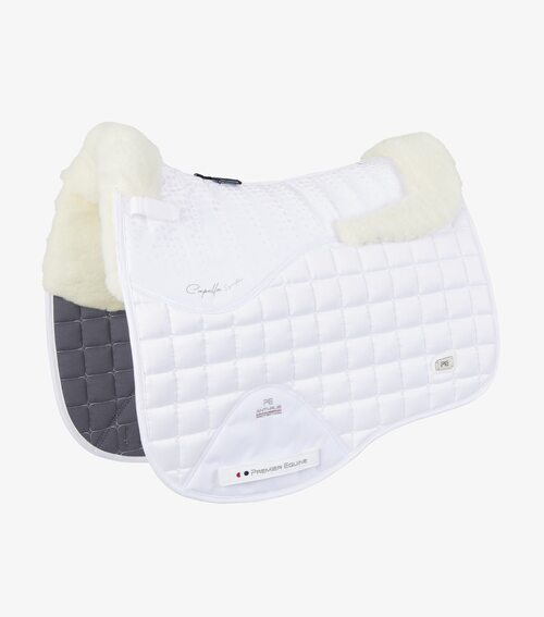 Hvid Premier Equine Capella Close Contact Merino Wool Dressur Underlag Natur Merino - Premier Equine Dressur  - 732068254063