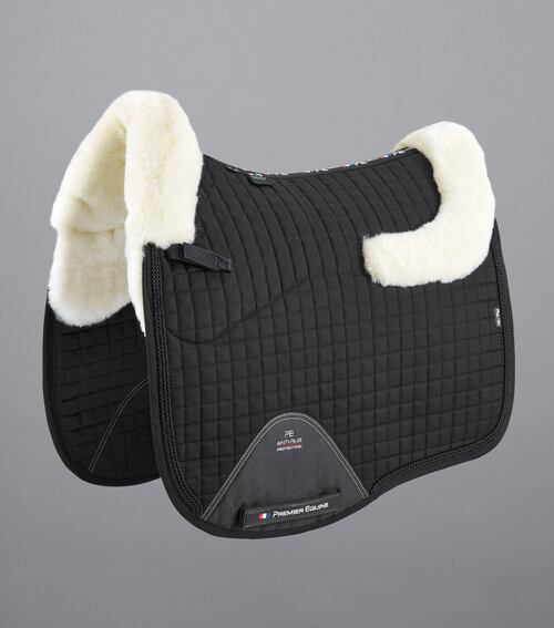 Premier Equine European Merino Dressurunderlag Sort Natur - Premier Equine Dressur  - 0732068262785