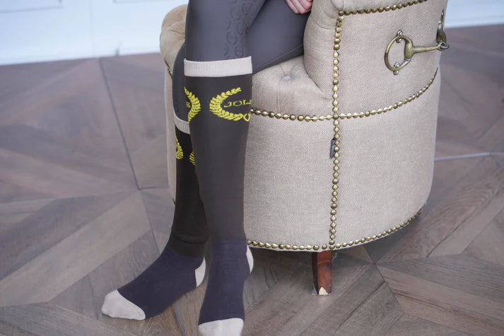 Brun Joline Børn Ridestrømper - Joline Ridestrømper  - 8721082136020