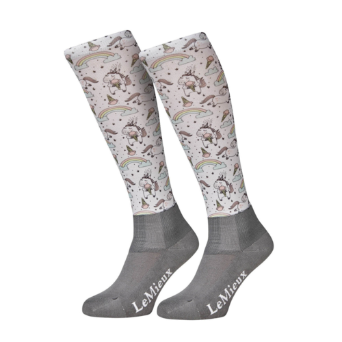 Lemieux Footsie Junior Ridestrømper Unicorn Rainbows - Lemieux Ridestrømper