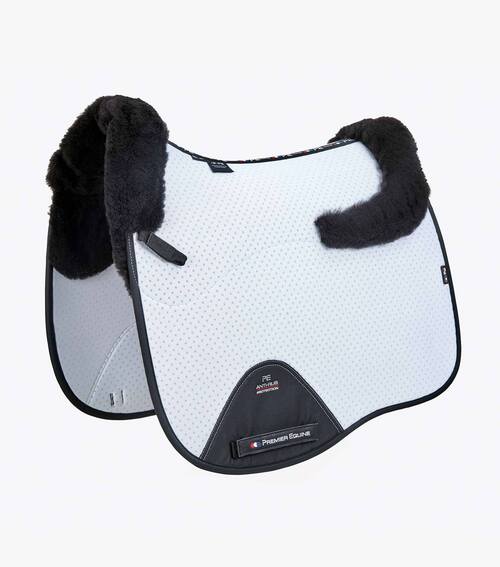 Hvid Premier Equine Close Contact Airtechnology Shockproof Wool Dressur Sort - Premier Equine Dressur  - 732068279172