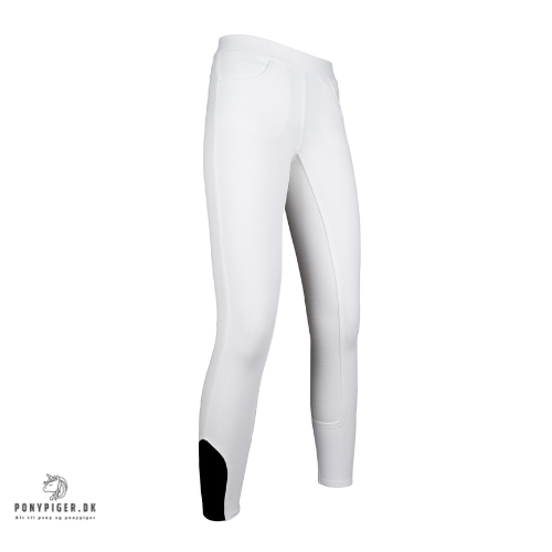 Hvid Hkm Yvi Rideleggings Til Børn - Hkm Ridebukser